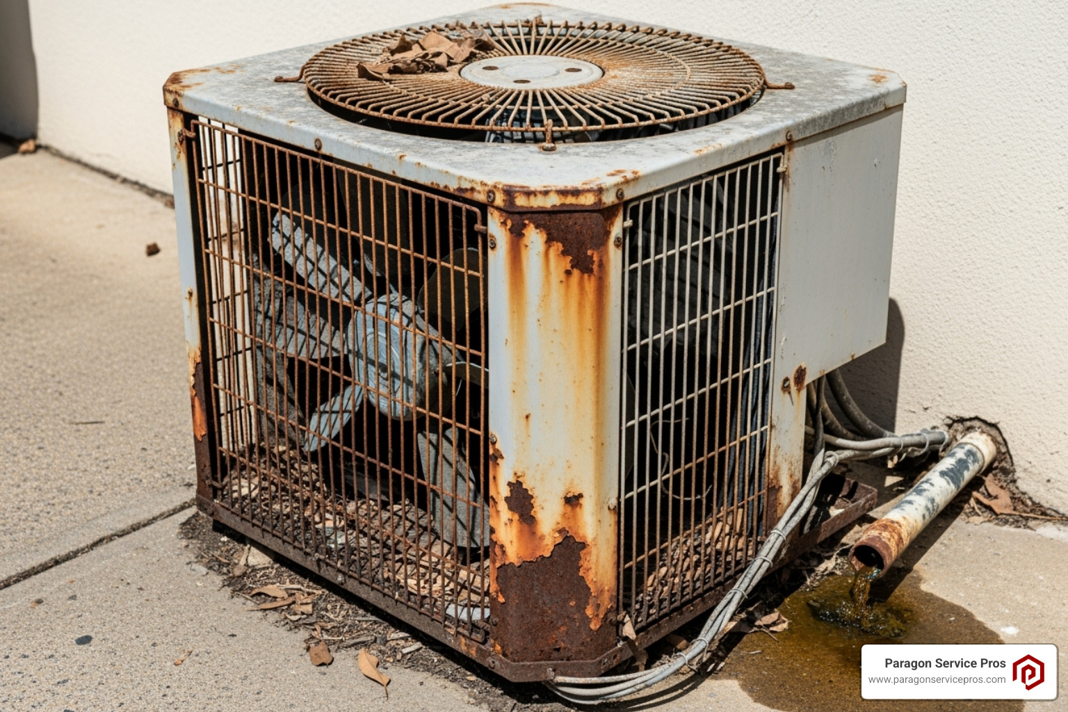 older, inefficient outdoor AC unit looking worn - ductless ac replacement gilbert older, inefficient outdoor AC unit looking worn - ductless ac replacement gilbert