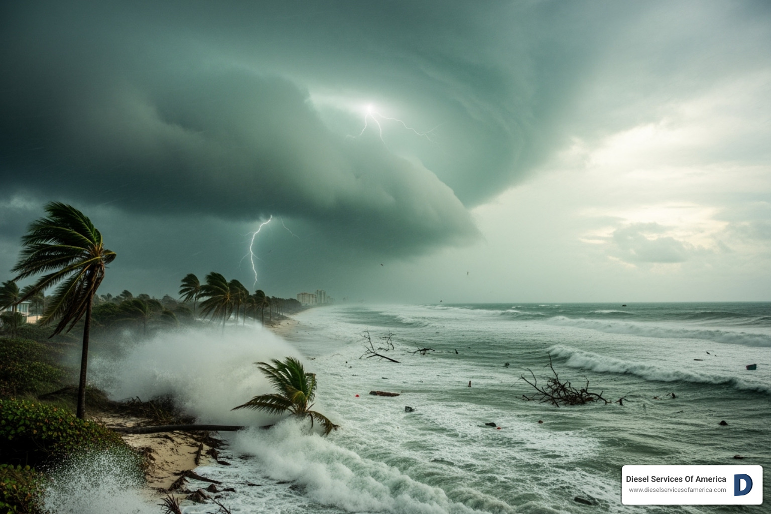storm approaching Florida coast - generator repair fort lauderdale