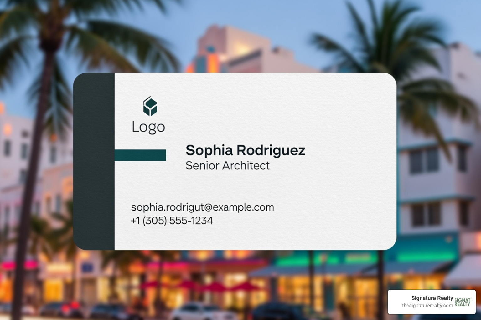 A professional business card prominently displaying a prestigious Miami address, signifying credibility and a strong local presence. - Miami virtual address A professional business card prominently displaying a prestigious Miami address, signifying credibility and a strong local presence. - Miami virtual address