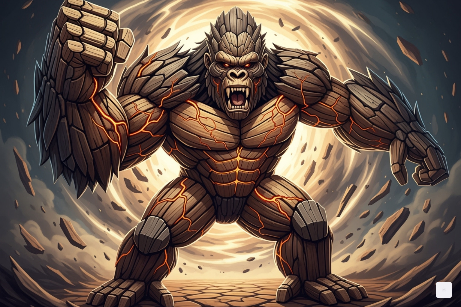 Tung Tung Tung Sahur's second form as a giant wooden gorilla - tung tung tung sahur