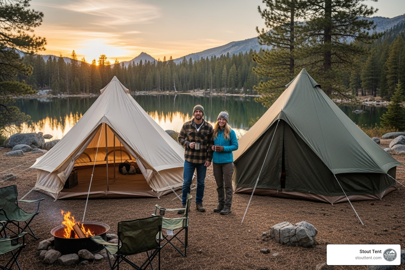 lightweight 3-season tent next to robust 4-season tent - 4 season tents