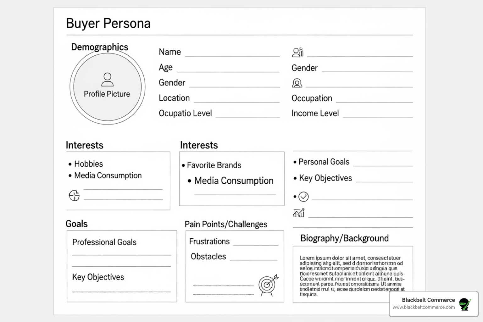 A detailed buyer persona template - How to sell products?