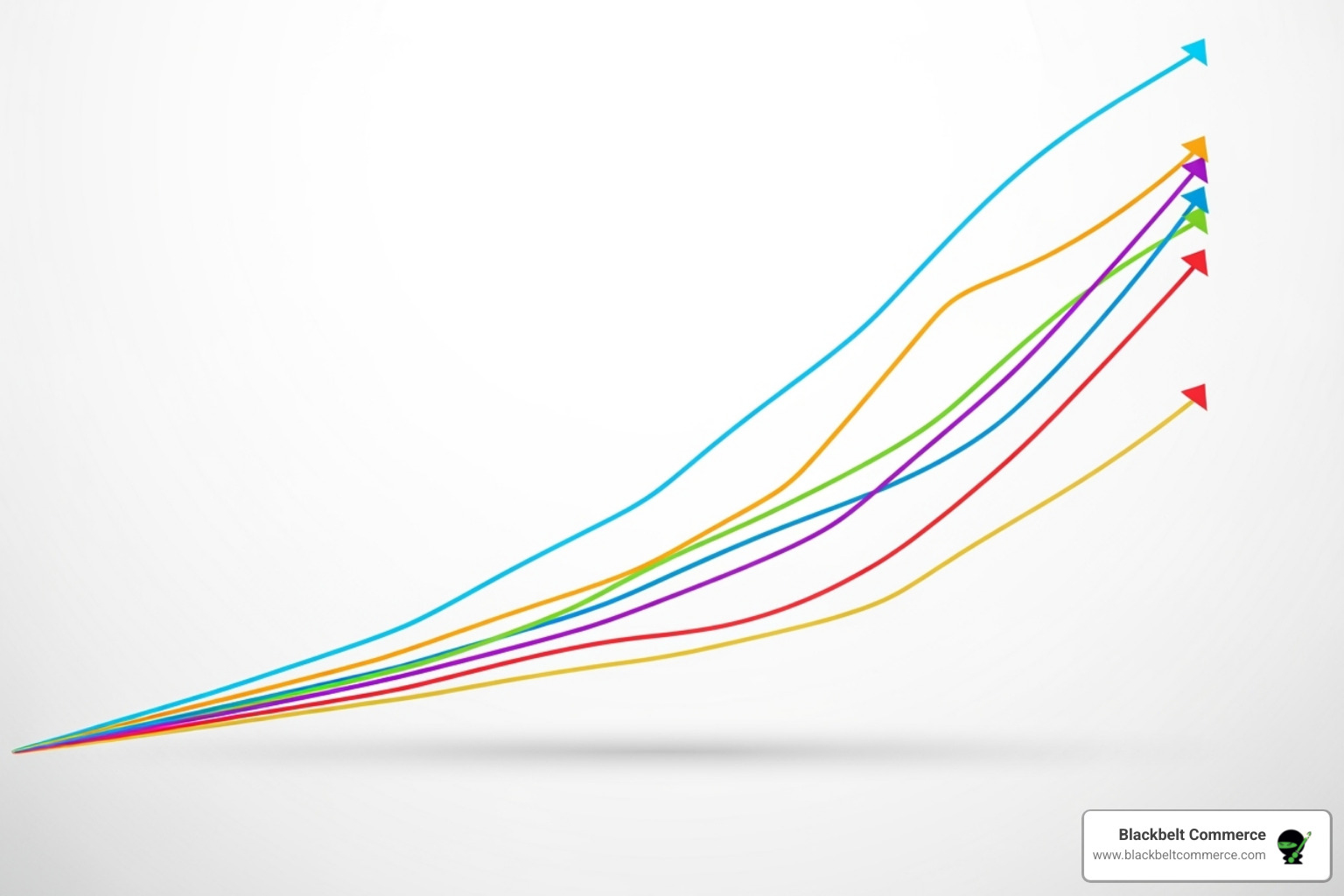 Graph showing upward trends in sales, conversions, and customer satisfaction - magento ecommerce agency
