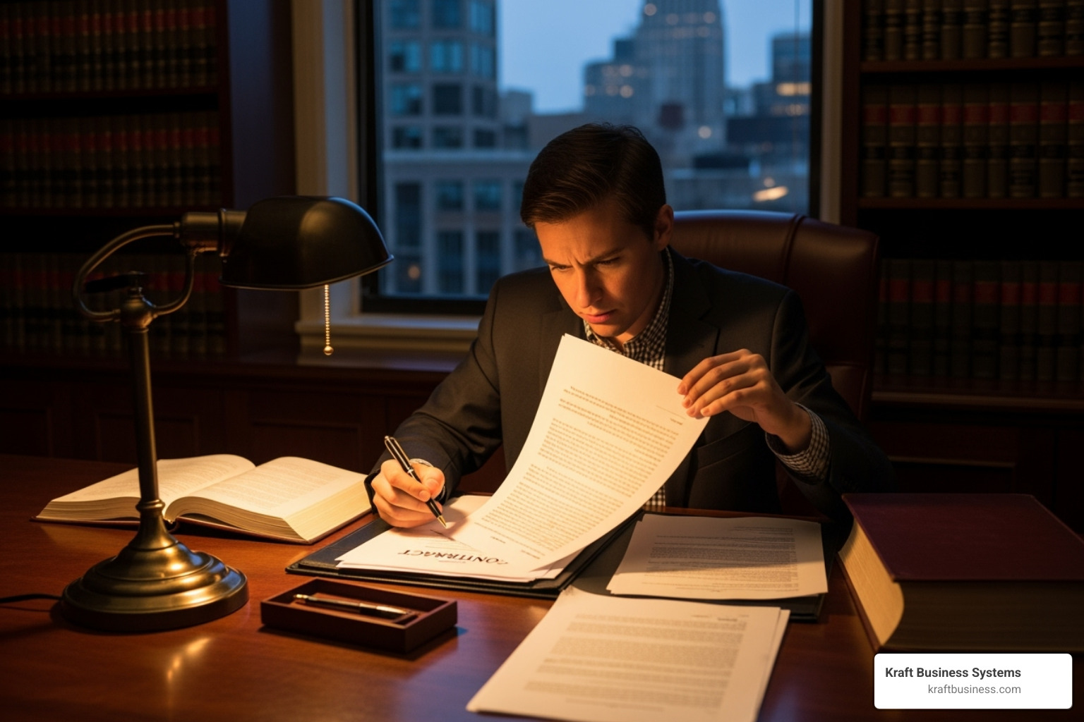 person carefully reviewing a contract - business copier leasing