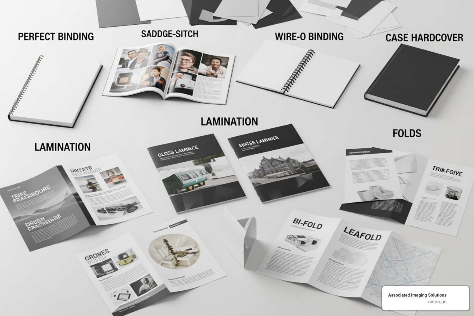 various finishing options - color copies cost