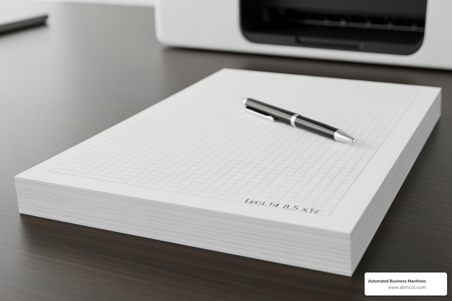 Side-by-side comparison of two sheets of paper, one noticeably off-white or cream in tone, and the other a stark, brilliant white, illustrating the difference in paper brightness levels. - legal size copy paper