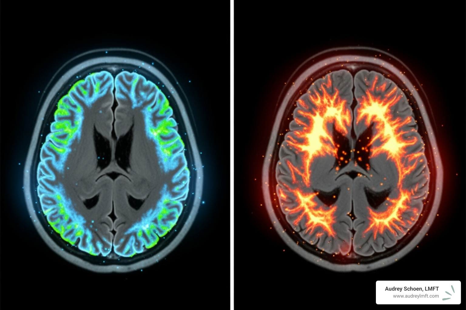Calm vs anxious brain - Accelerated Resolution Therapy for sleep