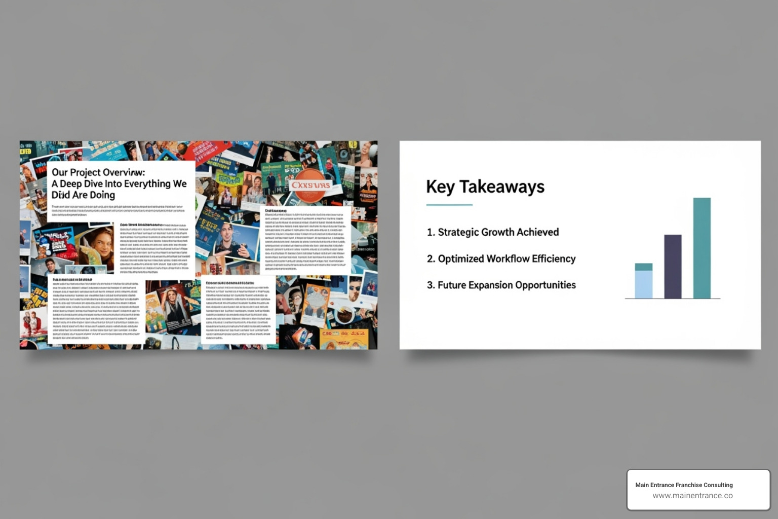 Comparison Of A Cluttered Slide Vs. A Clean, Visual Slide - Franchise Business Plan Ppt Comparison of a cluttered slide vs. A clean, visual slide - franchise business plan ppt