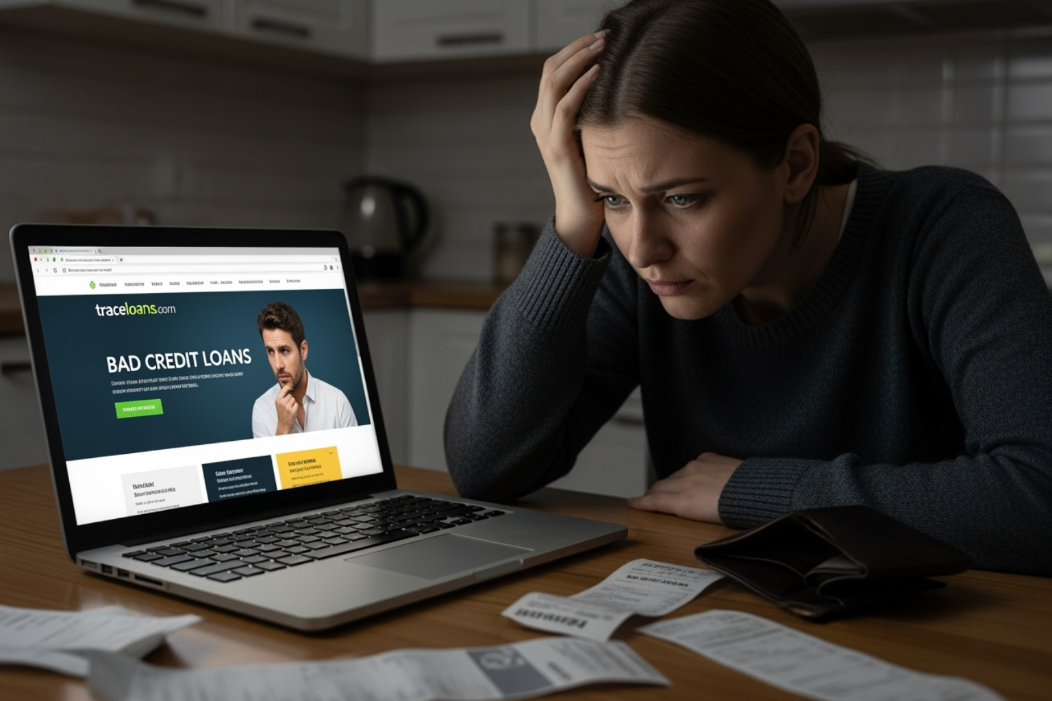Traceloans.com website interface - traceloans.com bad credit