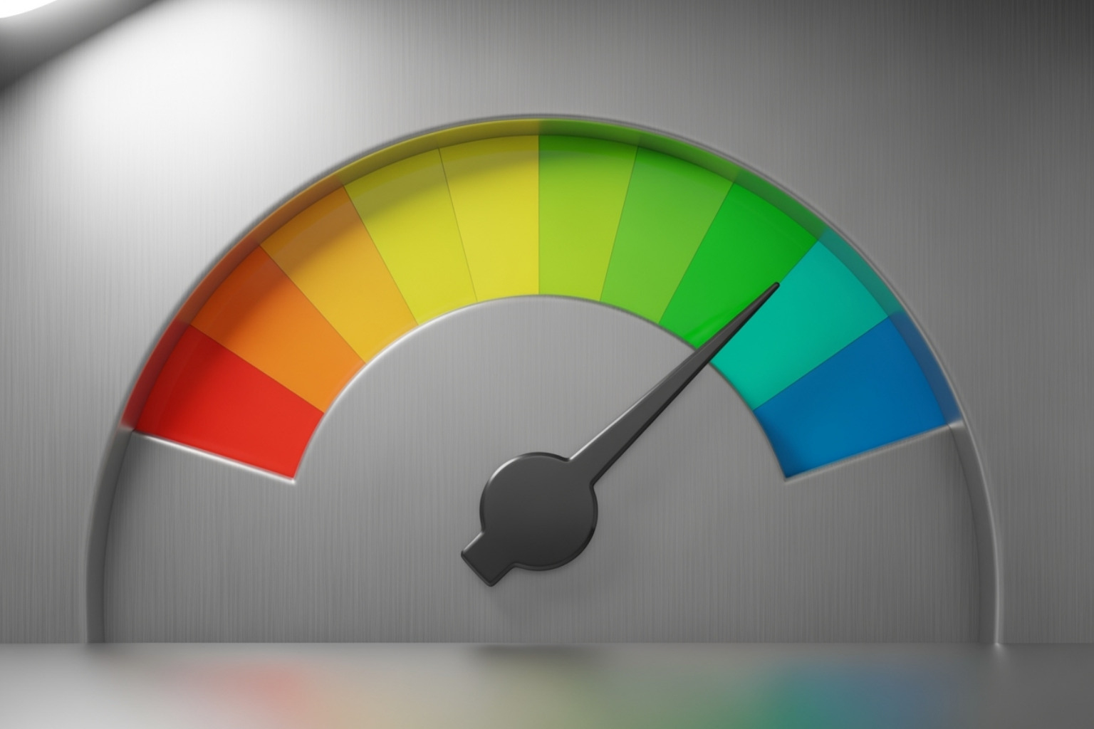 a credit score gauge showing a wide range of acceptable scores - traceloans.com personal loans