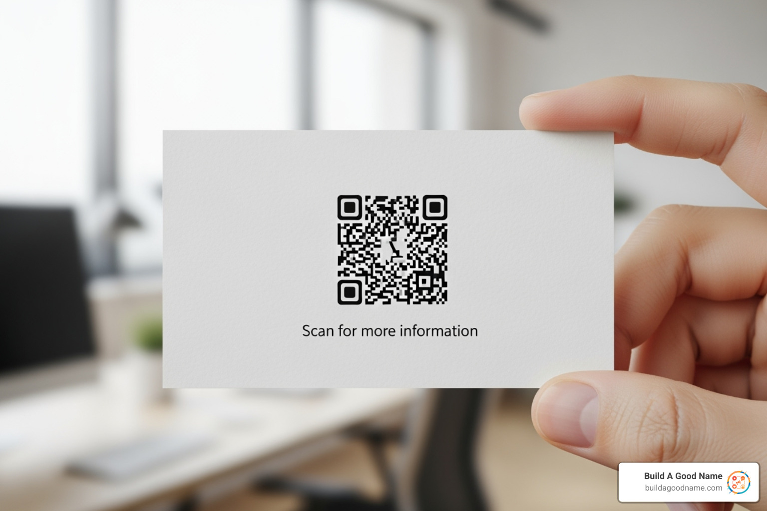 QR code on a business card for leaving a review - google review monitoring for home services