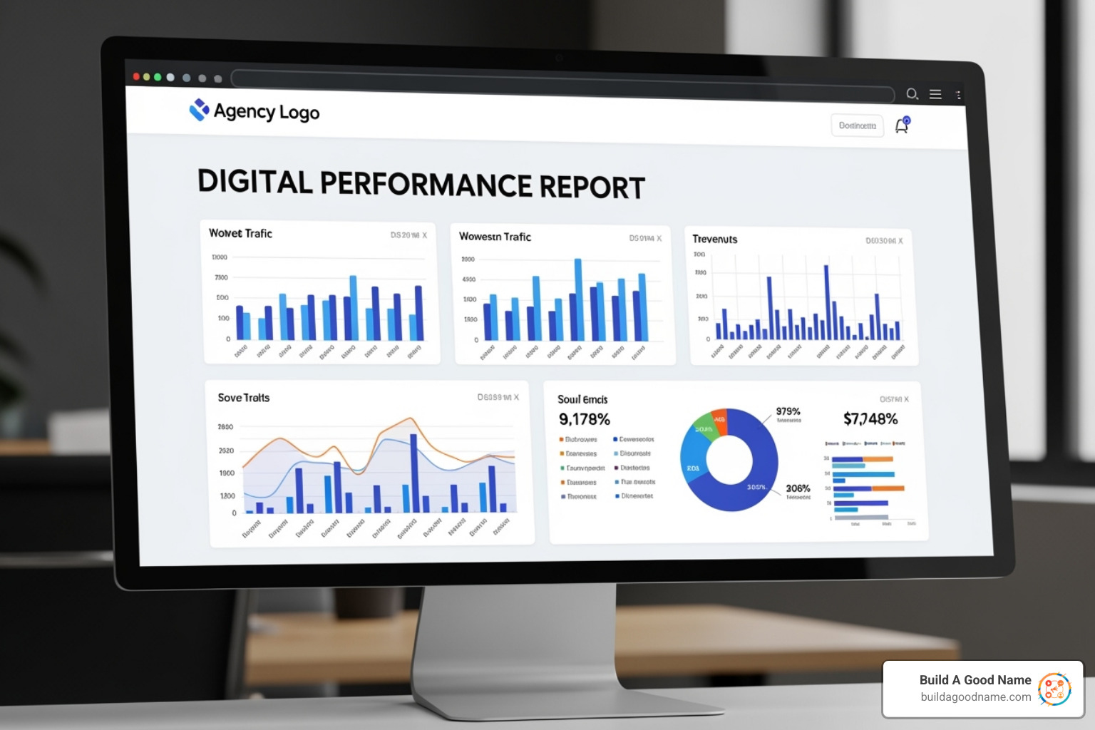 white-labeled performance report with custom agency logo - white label reputation management software
