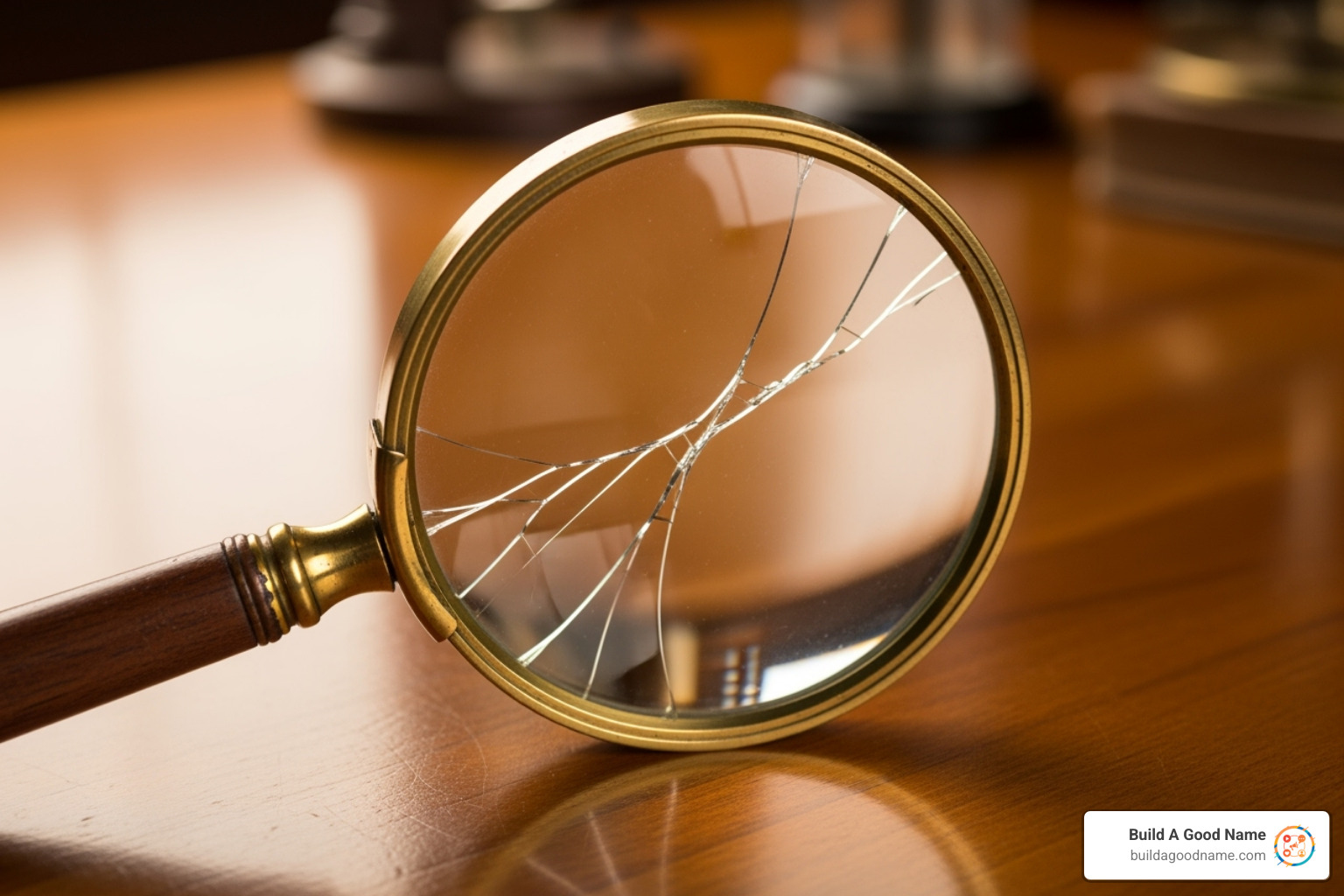 magnifying glass with a crack in it - free reputation management tools