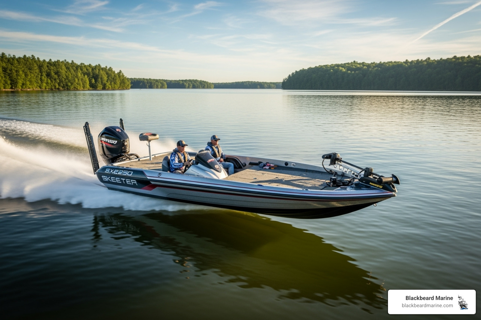 Skeeter bass boat in action on the water - boat dealer Oklahoma city