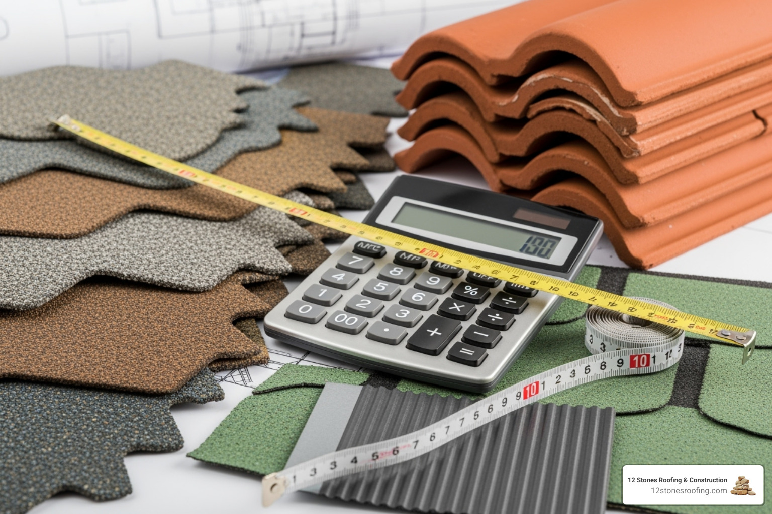 calculator and roofing material samples - replace tile roof with colorbond cost