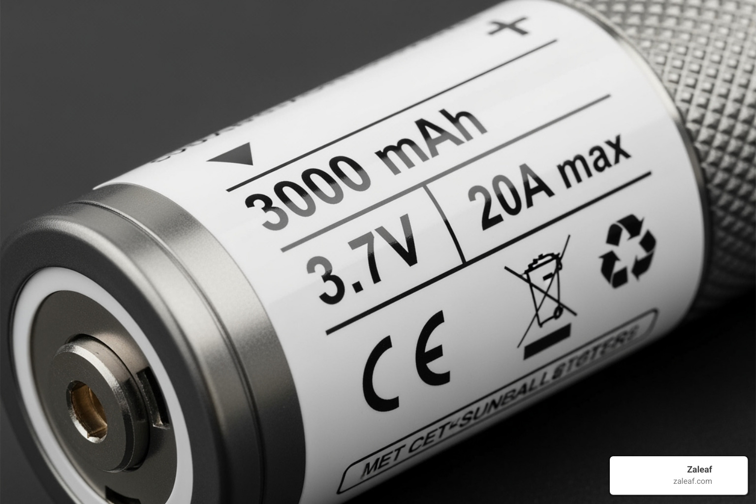 A battery label showing mAh, voltage, and amperage ratings - are all vape batteries the same