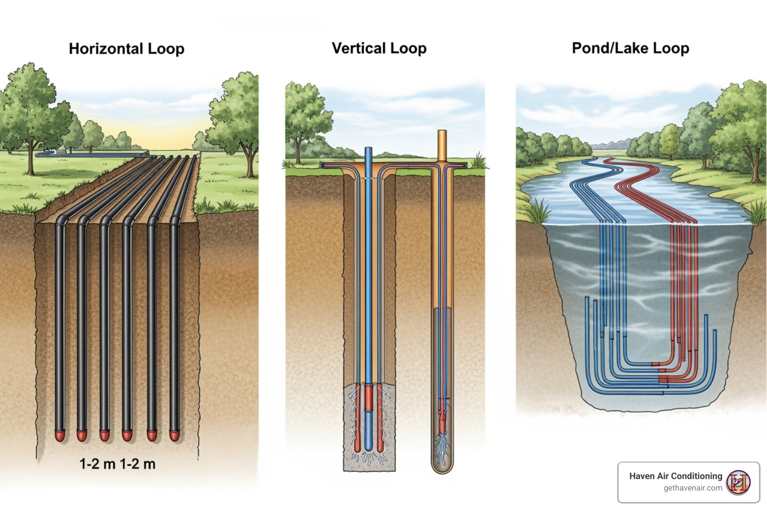 horizontal, vertical, and pond loop systems - cost to install geothermal hvac horizontal, vertical, and pond loop systems - cost to install geothermal hvac