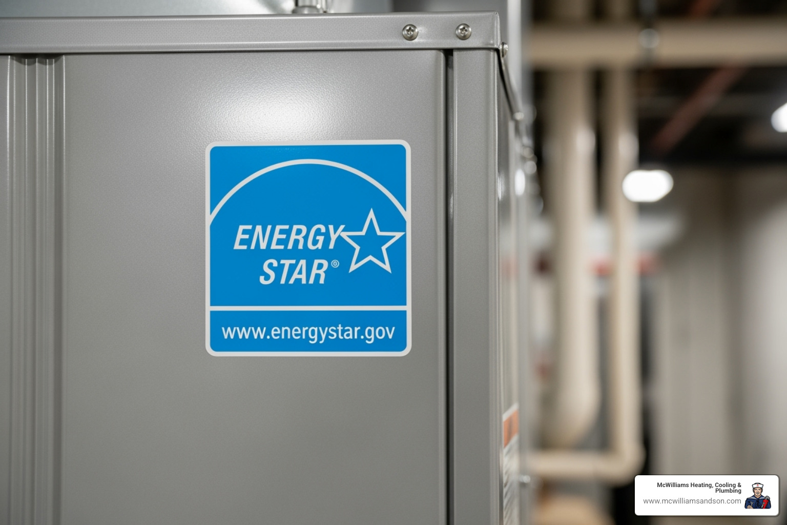 ENERGY STAR label on an HVAC unit - Energy efficient HVAC system