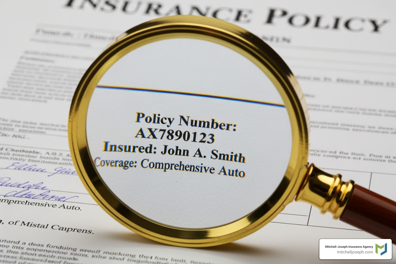 Magnifying glass over an insurance policy document - errors omissions coverage