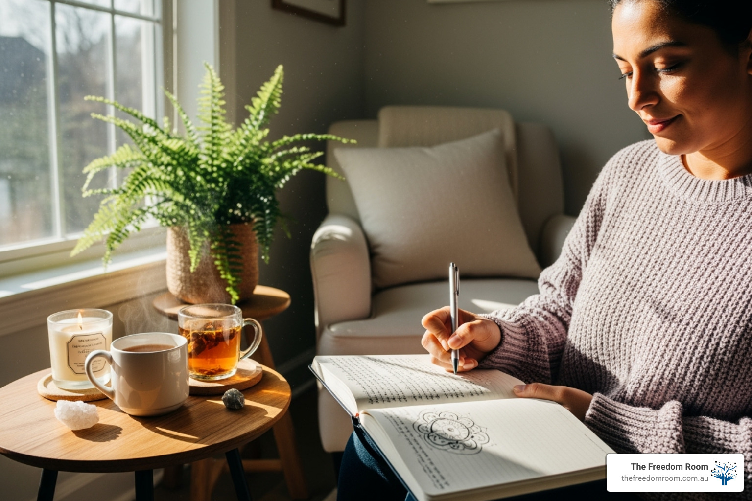 A person journaling in a quiet space, showing proactive self-care - why is mental health important