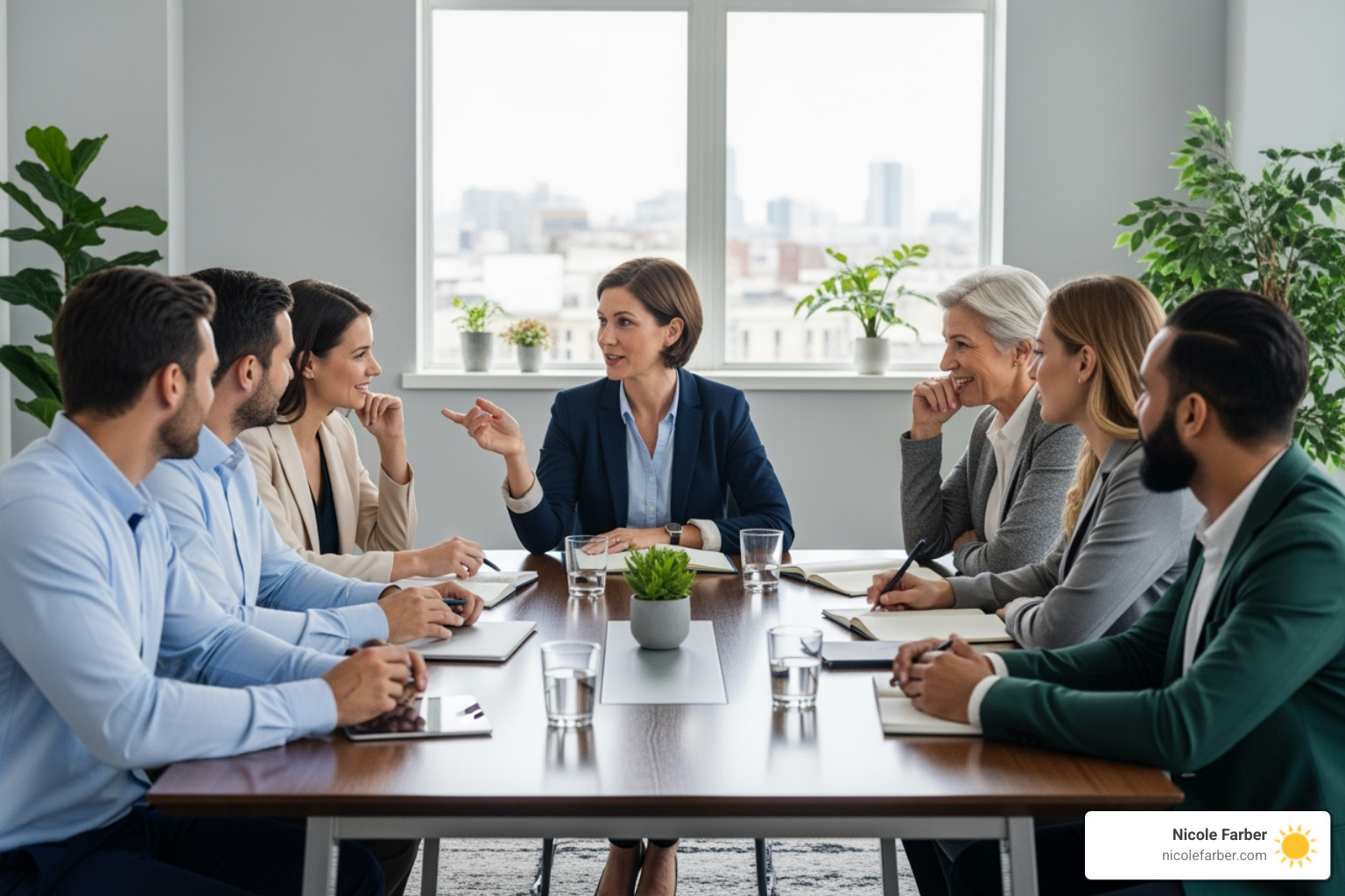 leader facilitating open team meeting - Business leadership tips