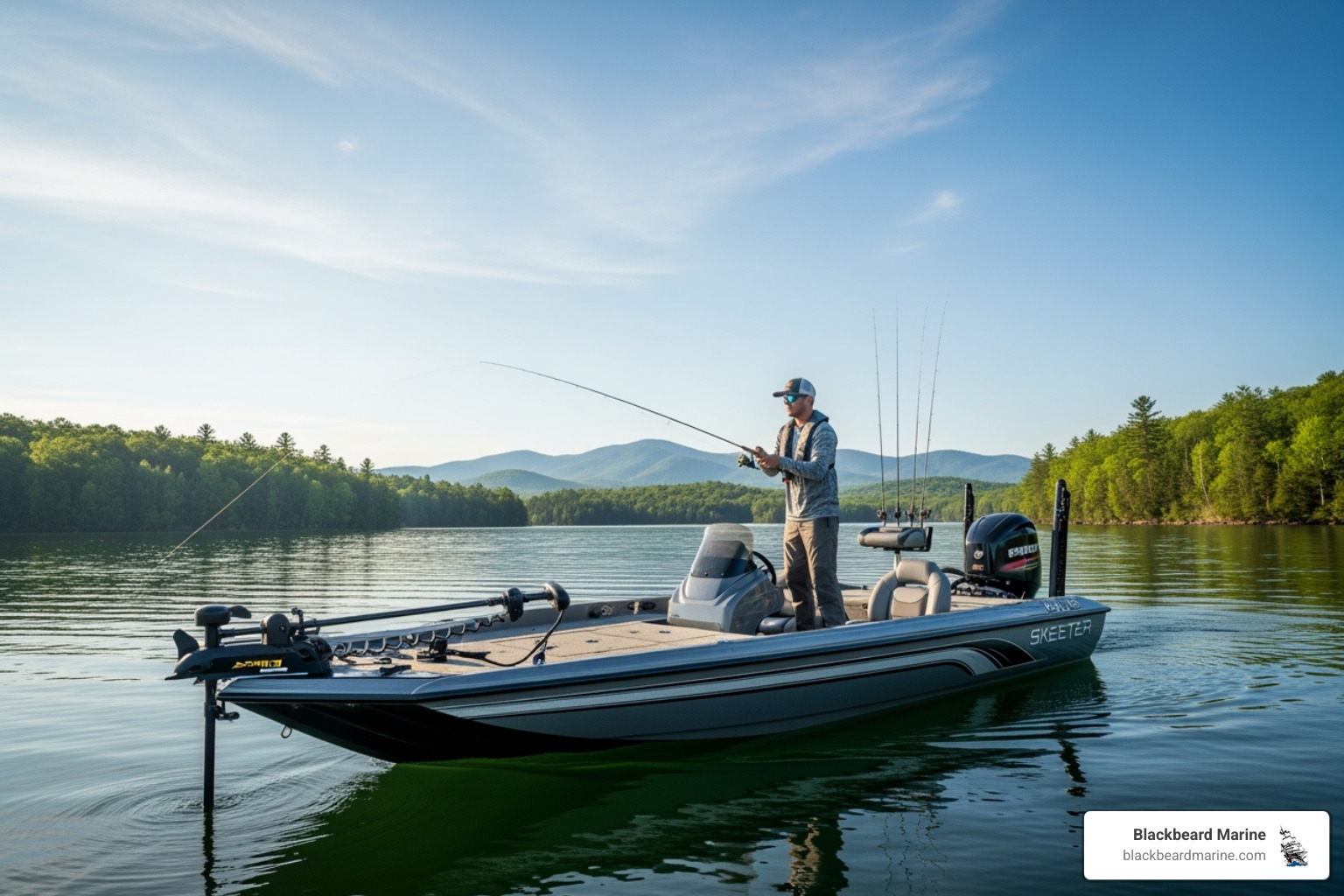 Skeeter fishing boat on the water - boat sales in oklahoma