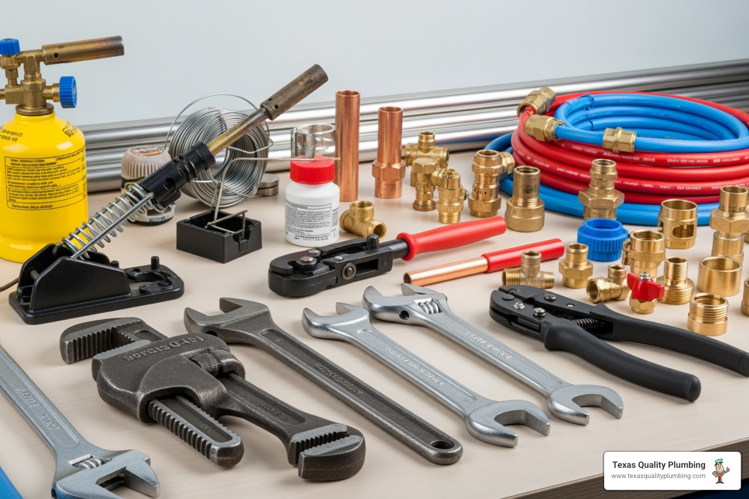 plumbing tools and pipes - tankless heater install
