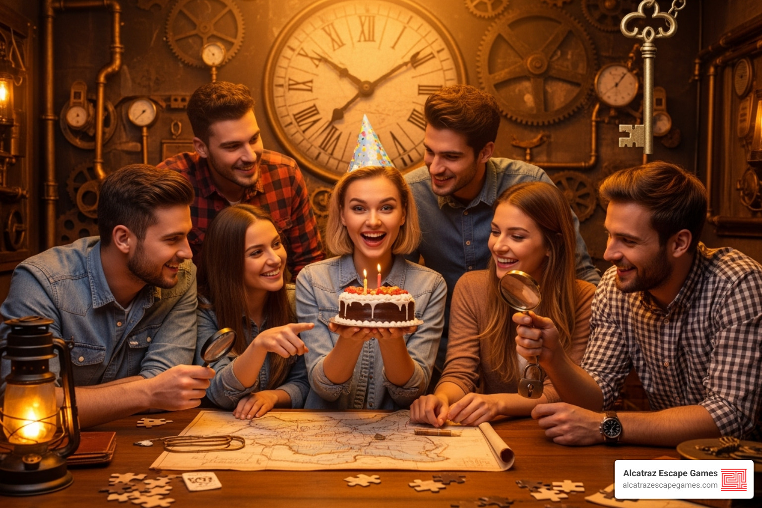 UV light revealing a hidden message - escape room birthday ideas