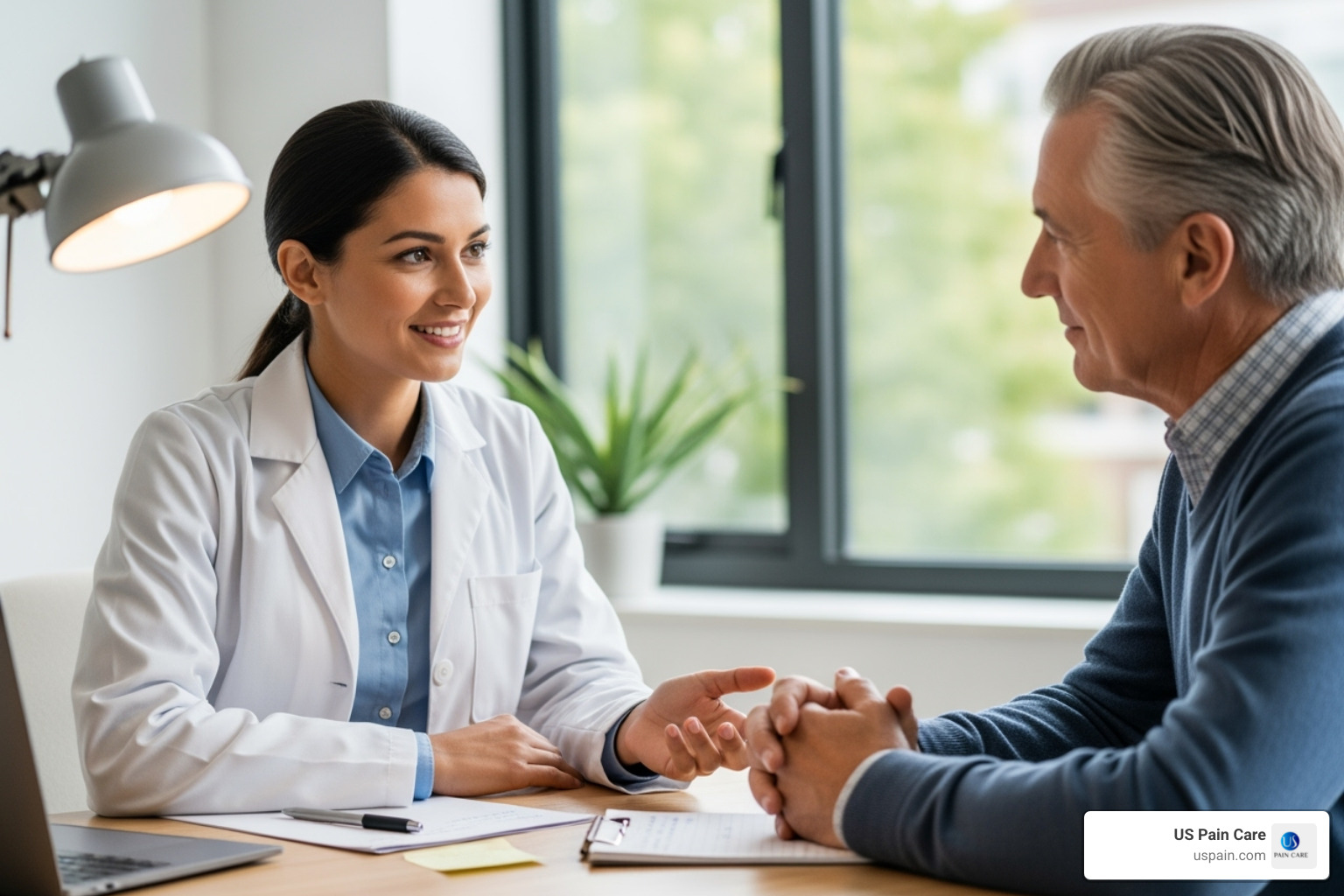medical professional consulting with a patient - vivitrol