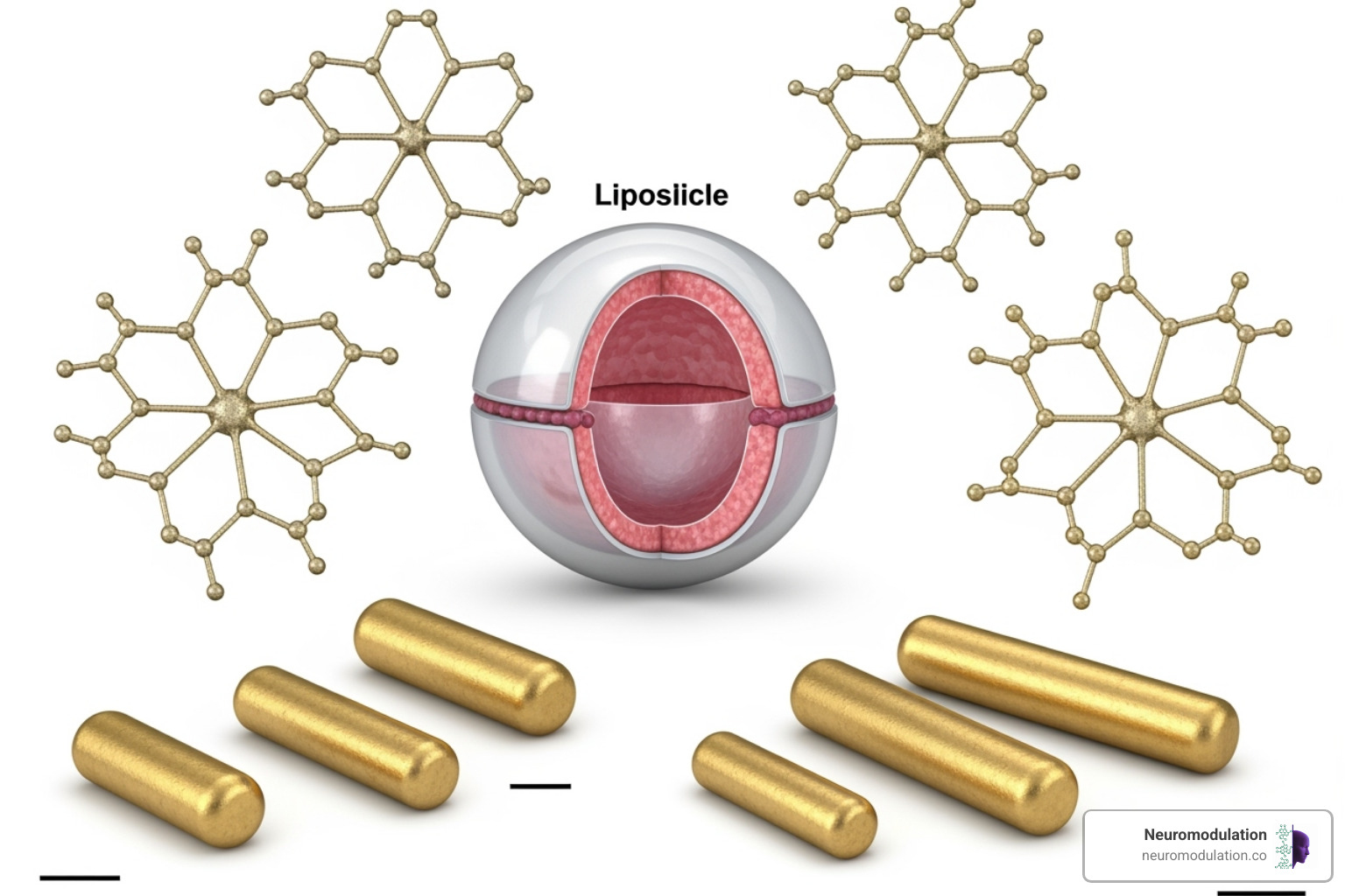 Various types of nanoparticles, including spherical liposomes, branching dendrimers, and rod-shaped gold nanoparticles, highlighting their diverse shapes and structures used in drug delivery - cancer drug delivery and targeting