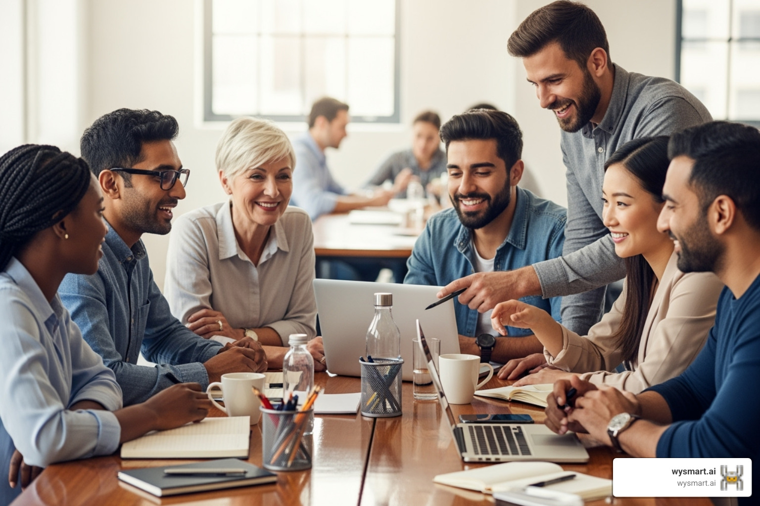 a diverse group of successful small business owners collaborating - pay per click campaign management services a diverse group of successful small business owners collaborating - pay per click campaign management services