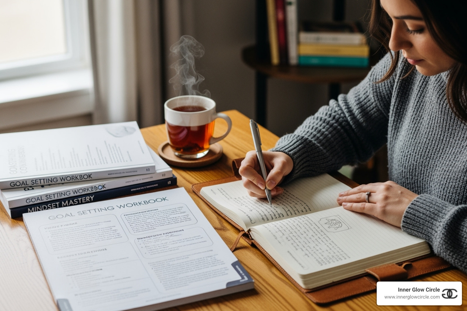 person journaling with coaching workbooks - life coaching training person journaling with coaching workbooks - life coaching training