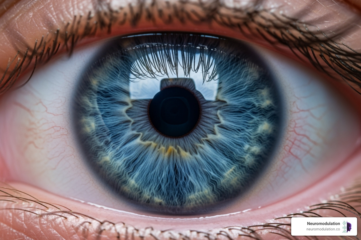 Eye showing pupil constriction - parasympathetic nervous system function examples