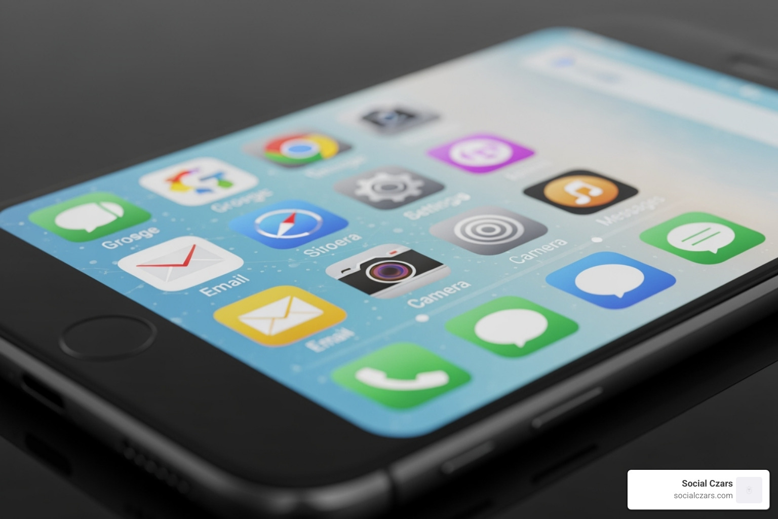 Smartphone displaying browser and settings icons - Clear search history