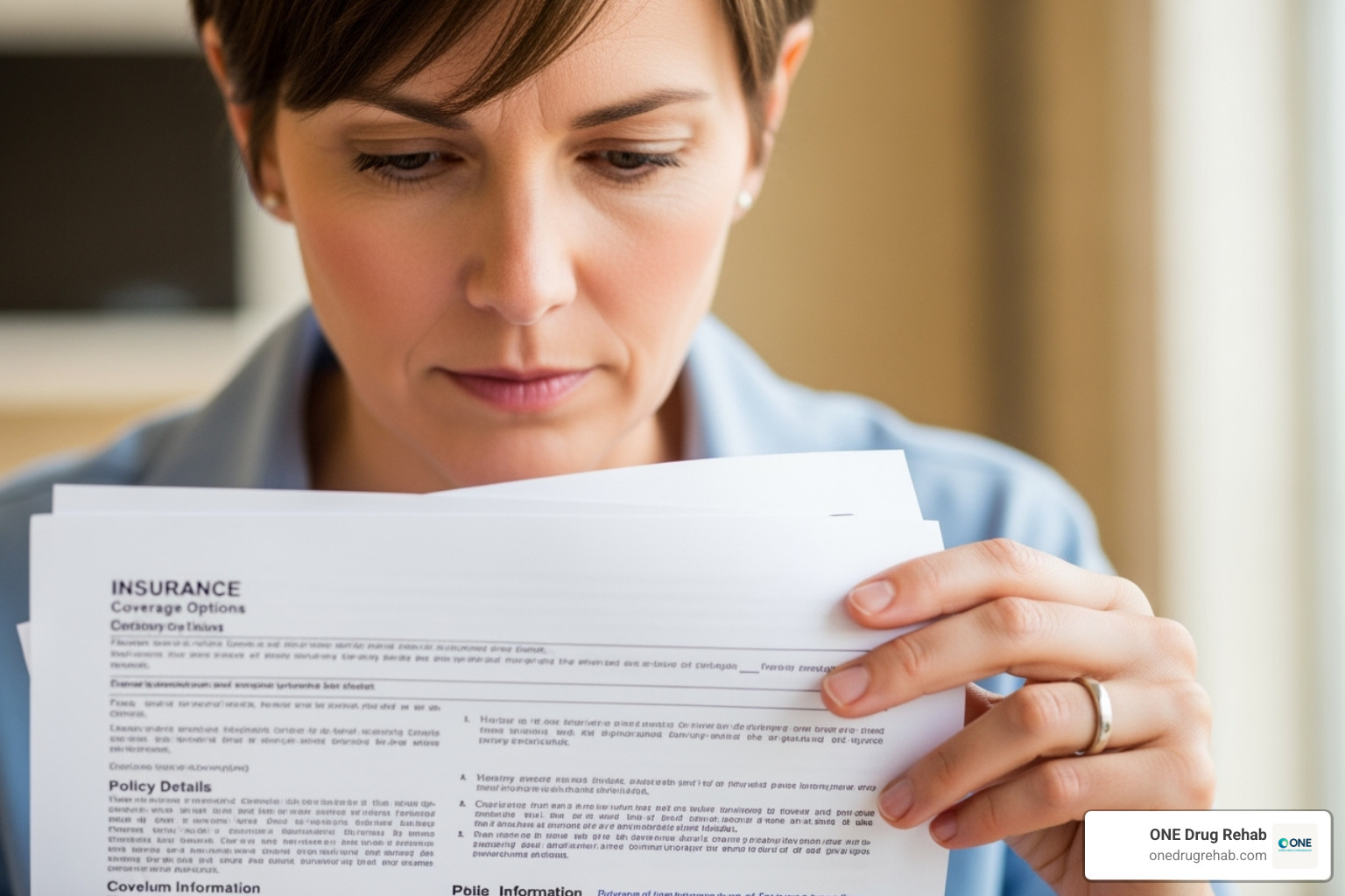 Image of someone reviewing insurance paperwork - how do outpatient rehab programs work Image of someone reviewing insurance paperwork - how do outpatient rehab programs work