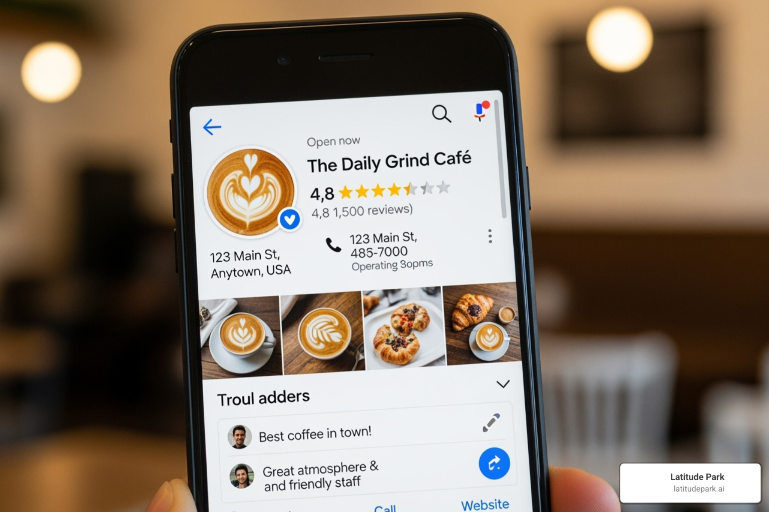 perfectly optimized Google Business Profile on a smartphone screen - local seo buzz