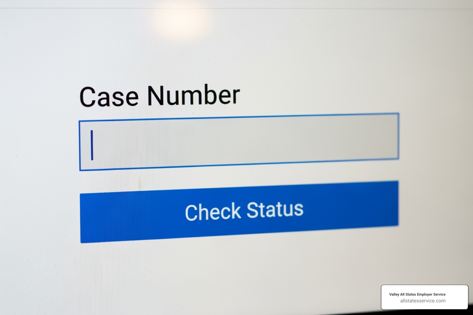 Image of the myE-Verify Case Tracker input field - E-Verify case status