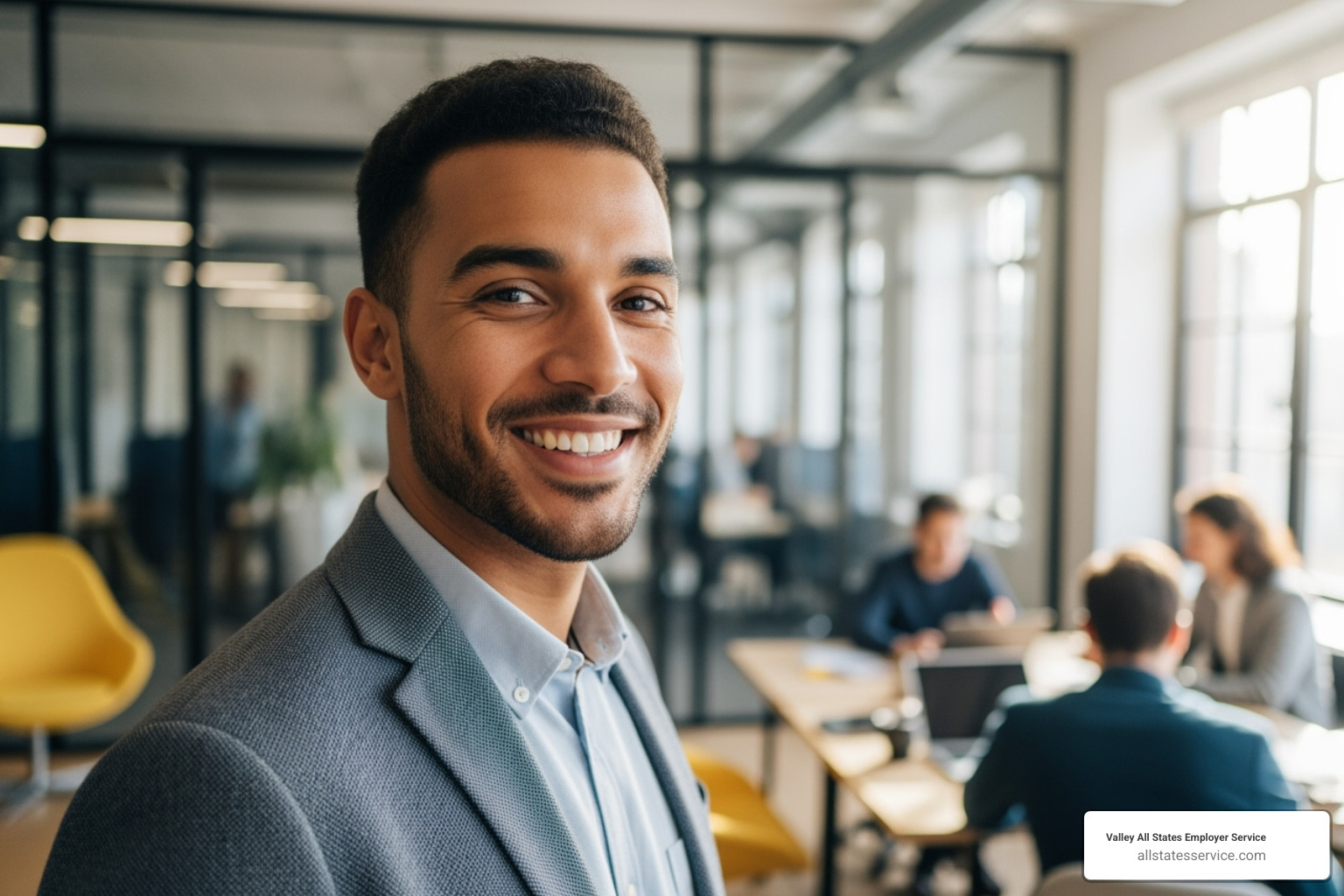 New Employee Smiling - Benefits of E-Verify New Employee Smiling - Benefits of E-Verify