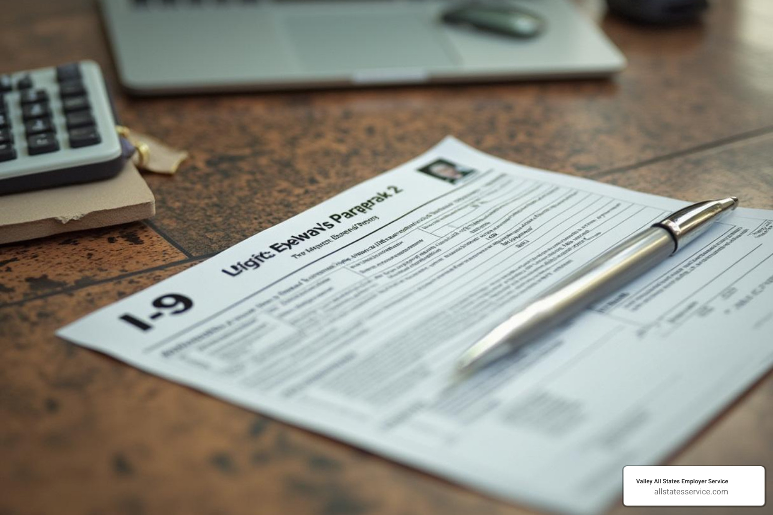 A blank Form I-9, highlighting Section 1 for the employee and Section 2 for the employer - new hire paperwork i 9