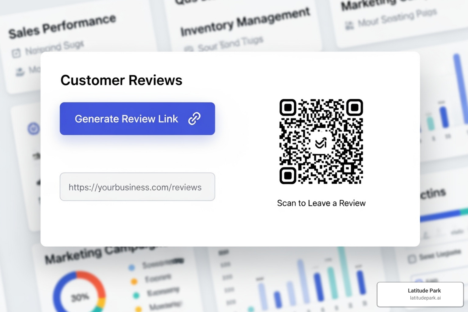 Image of the "Get more reviews" button and QR code generator in the Google Business Profile dashboard - how to manage google reviews