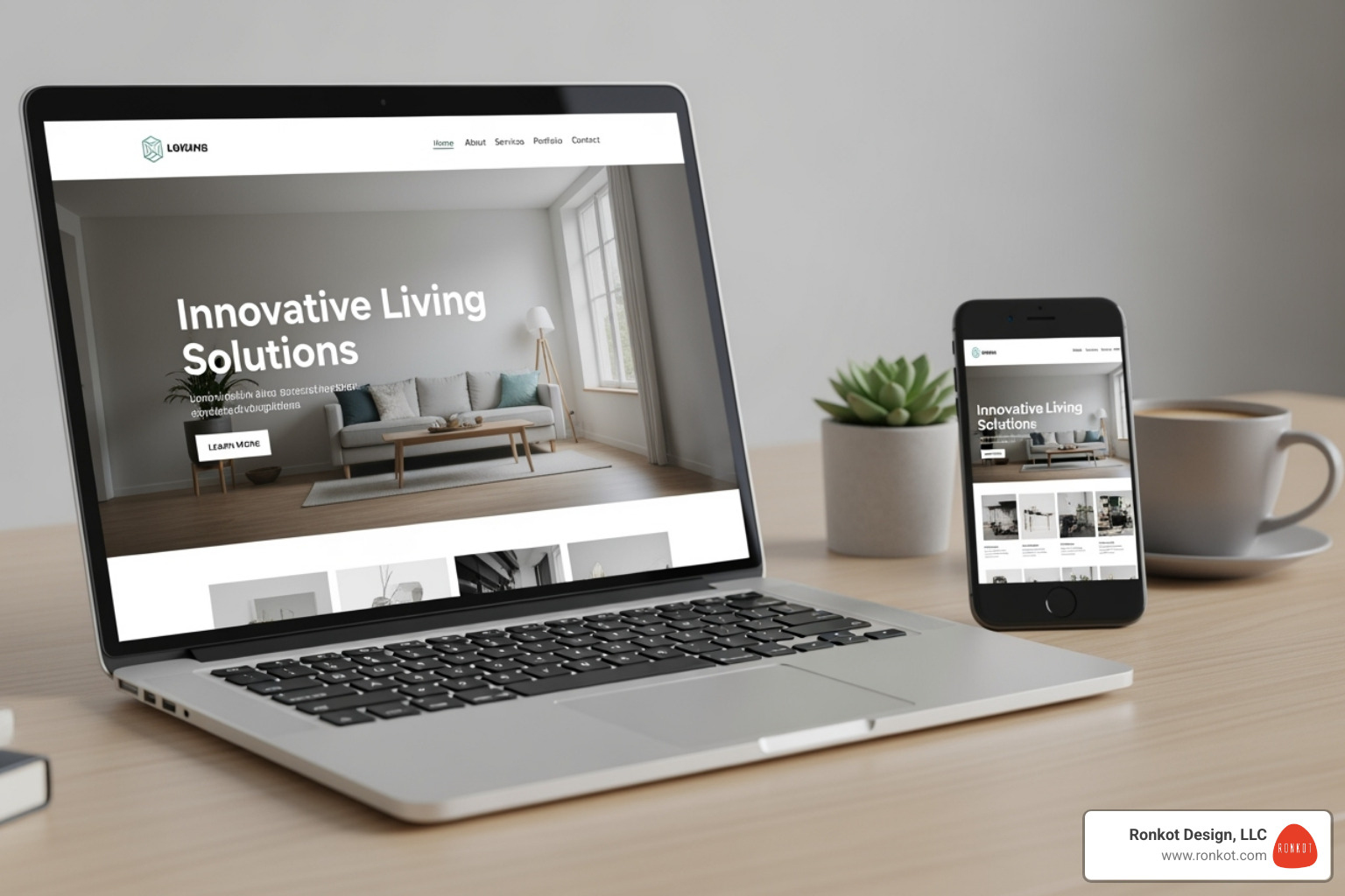 Beautifully designed website on laptop and mobile phone - Colleyville digital marketing Beautifully designed website on laptop and mobile phone - Colleyville digital marketing