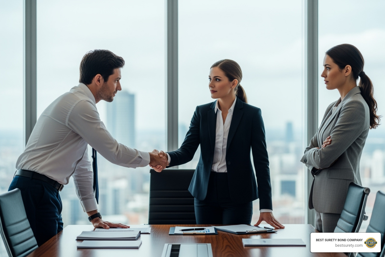 image illustrating the three-party surety bond agreement (Principal, Obligee, Surety) - what is the difference between insured and bonded image illustrating the three-party surety bond agreement (Principal, Obligee, Surety) - what is the difference between insured and bonded