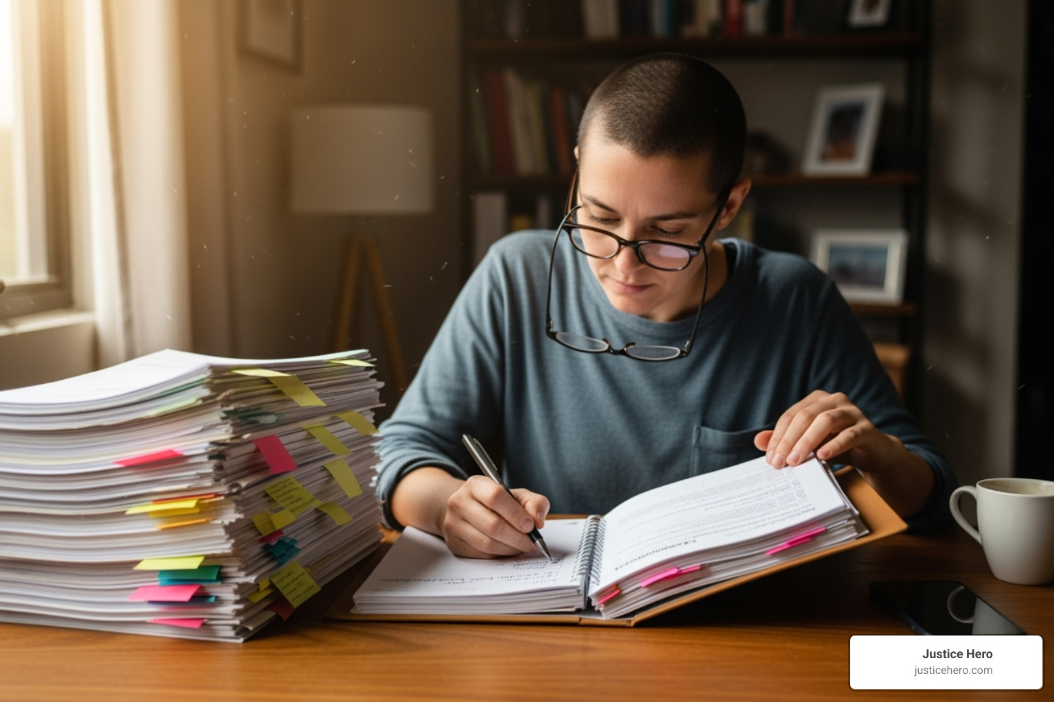 person reviewing medical records - firefighting foam action lawsuit