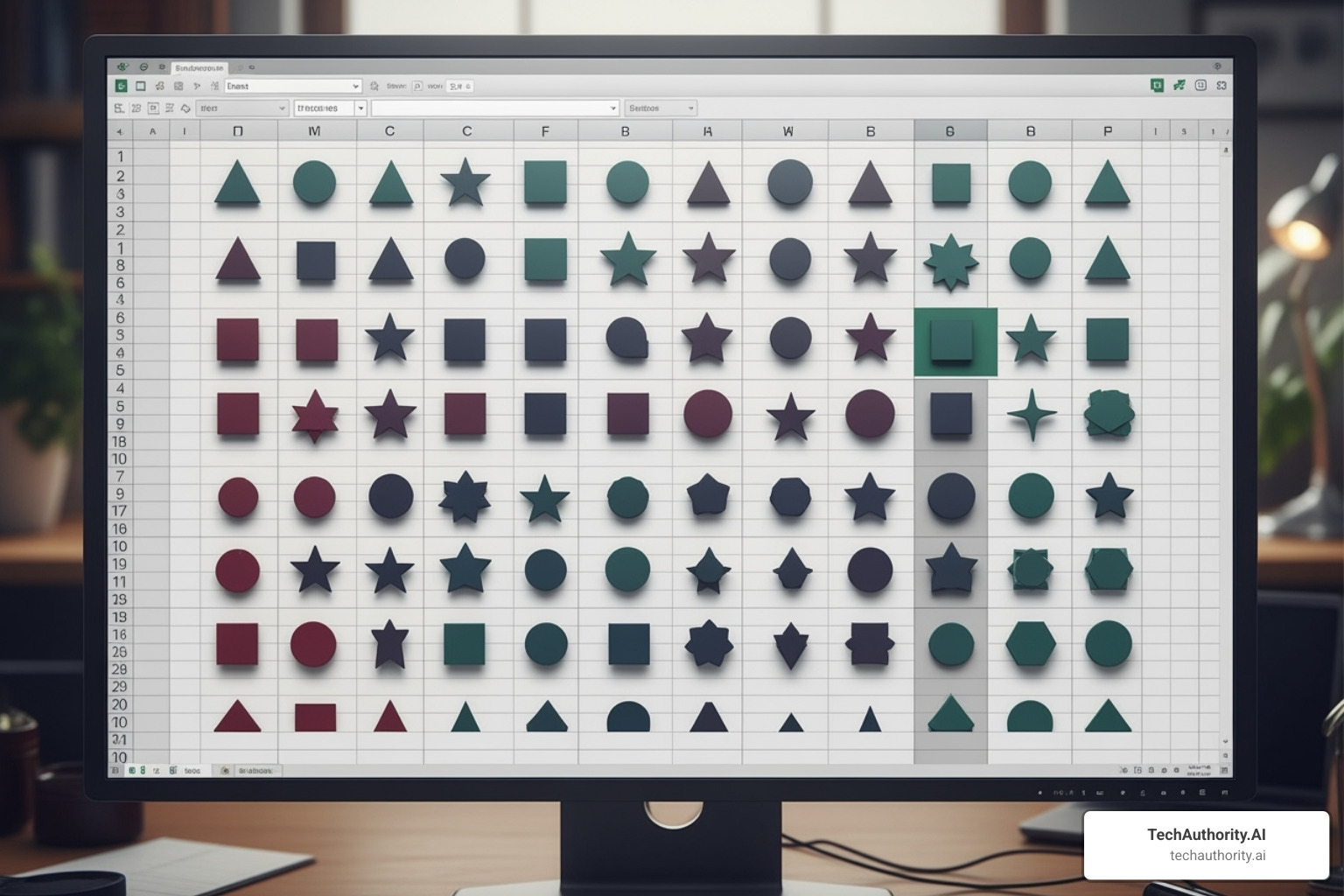 excel grid with shapes aligned - organizational chart template excel free download