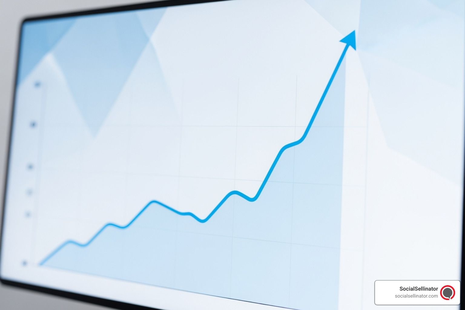 Upward-trending analytics graph depicting growth from strategic SEO and digital marketing for Austin businesses; Austin SEO company