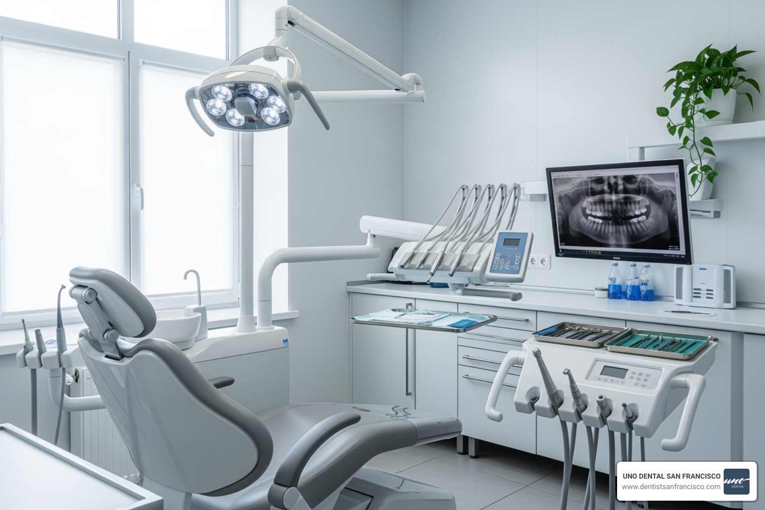 modern and clean dental operatory - dentist open saturday san francisco