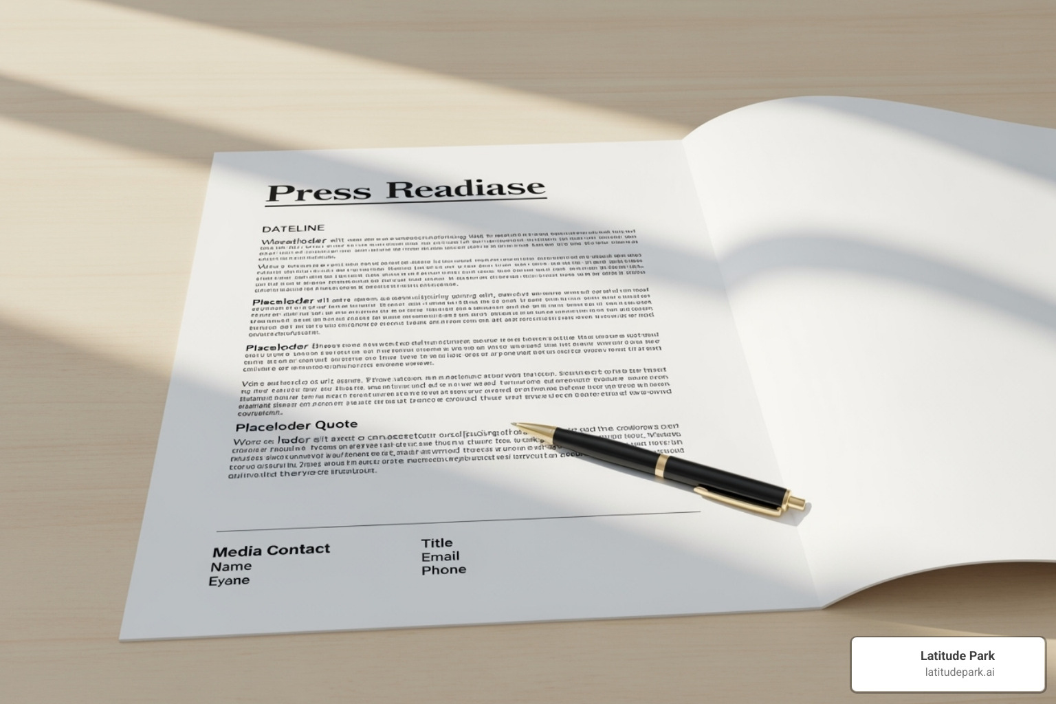 Example of a well-formatted press release with clear headline, inverted pyramid structure, quotes, and contact information - paid pr sites