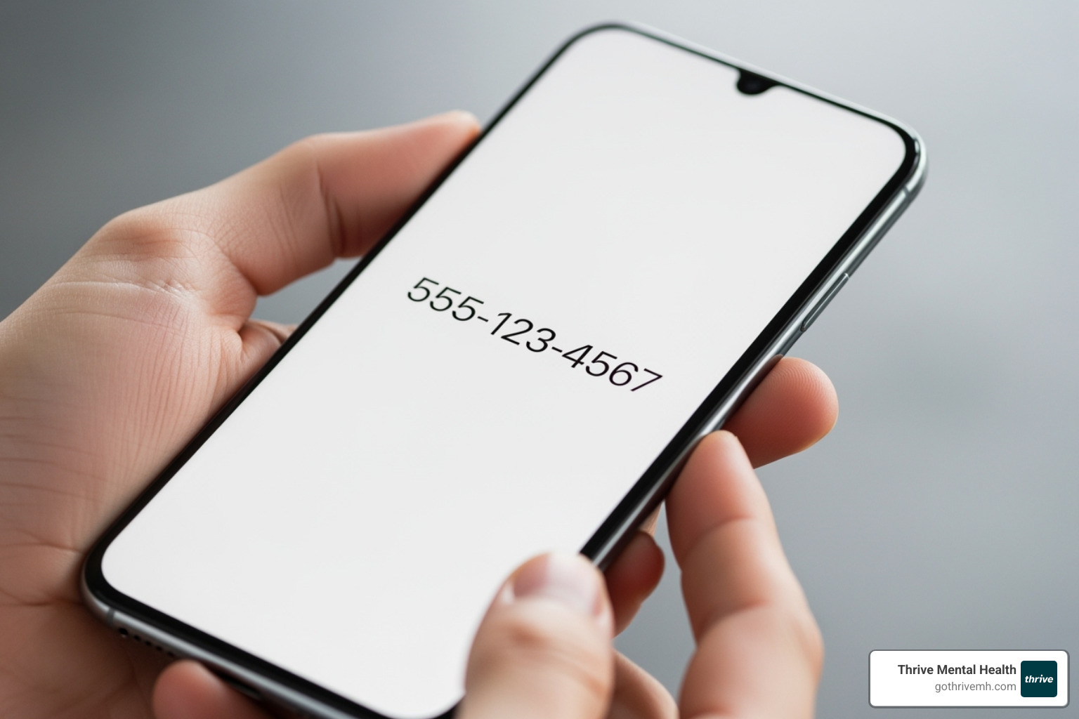 crisis hotline number on a phone screen - active vs passive suicidal thoughts