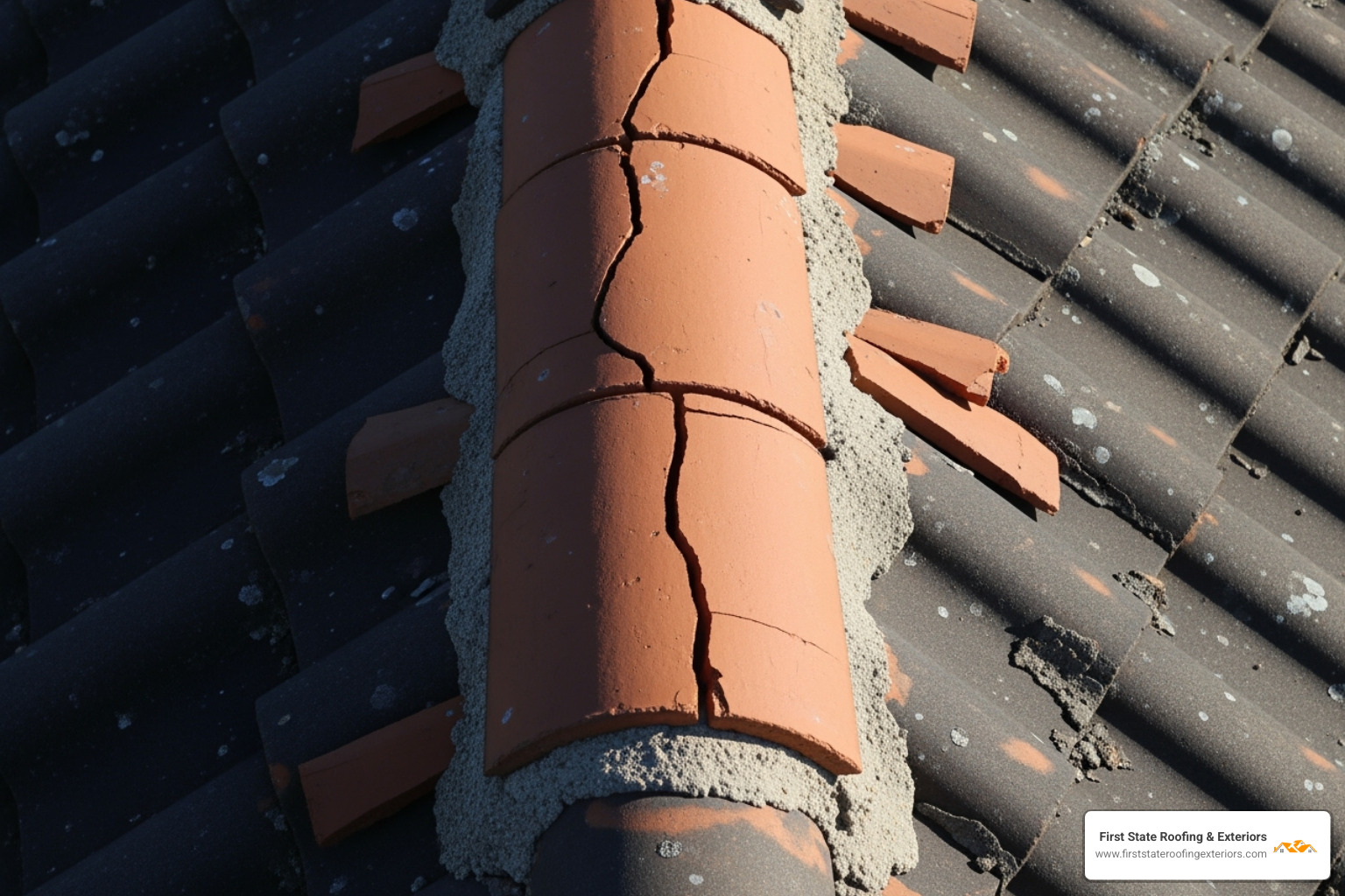 damaged ridge tile - ridge tile replacement