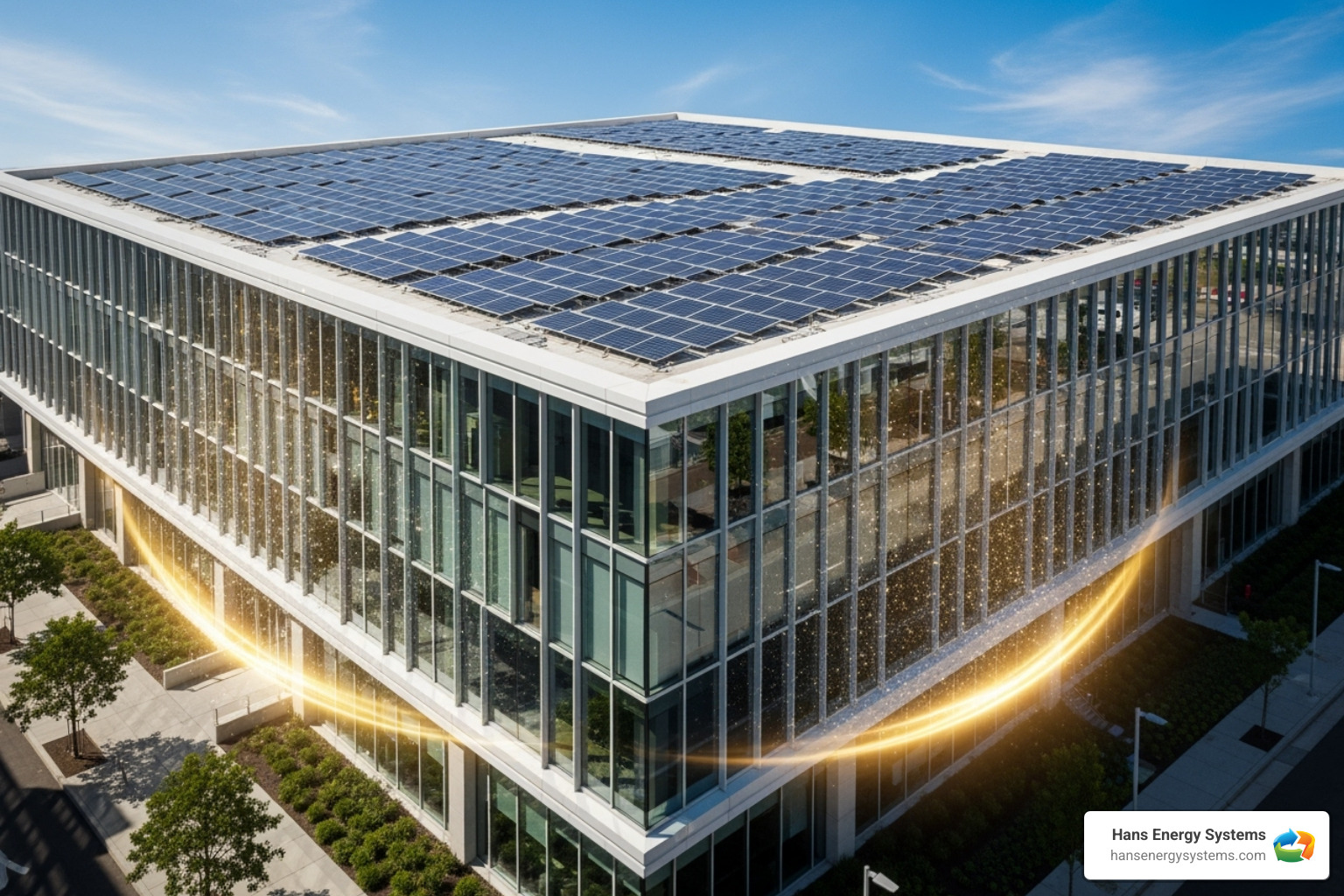 Image of a chart showing declining electricity costs after solar installation - Commercial solar energy